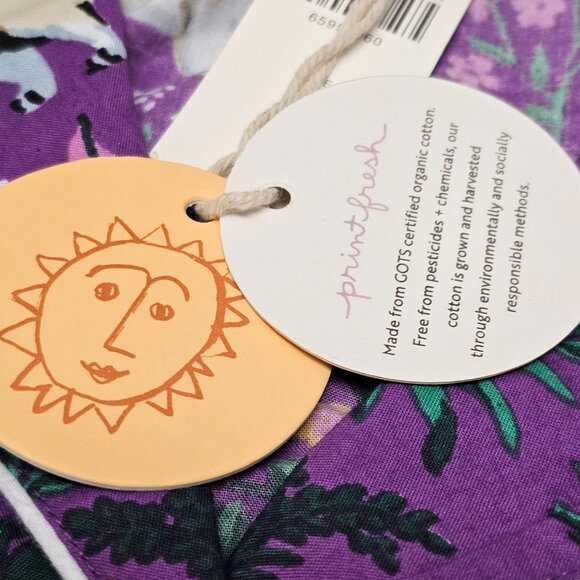 W Tag Anthropologie Print Fresh Purple Violet Dogs Poddle PJ Pajama Set Womens S - Picture 7 of 16